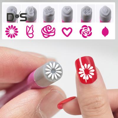 30Pcs Nail Art Stamp Pen Set Precise Stamping Pen for DIY Nail Art Tools Flower Nail Stamp Pen with Different Patterns Nail Graffiti Click Tool