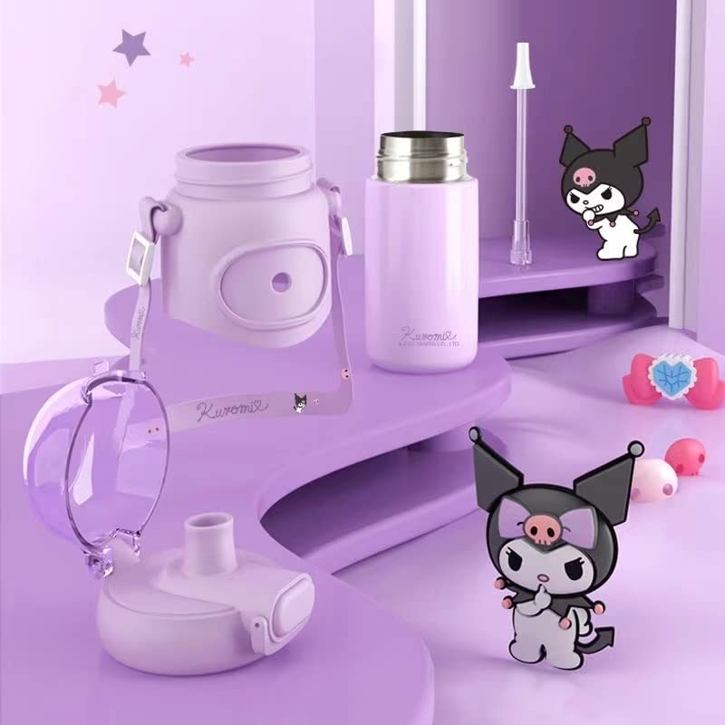 Zarker Cinnamoroll Kuromi Thermos Water 460ml Vacuum 316 Stainless Perfect for and Keeps Drinks Cold or and a Great Gift for Character Merchandise