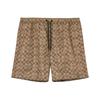 Coach SS23 Men's All-Over Logo Print Drawstring Swim Trunks Khaki CG112-OFZ-