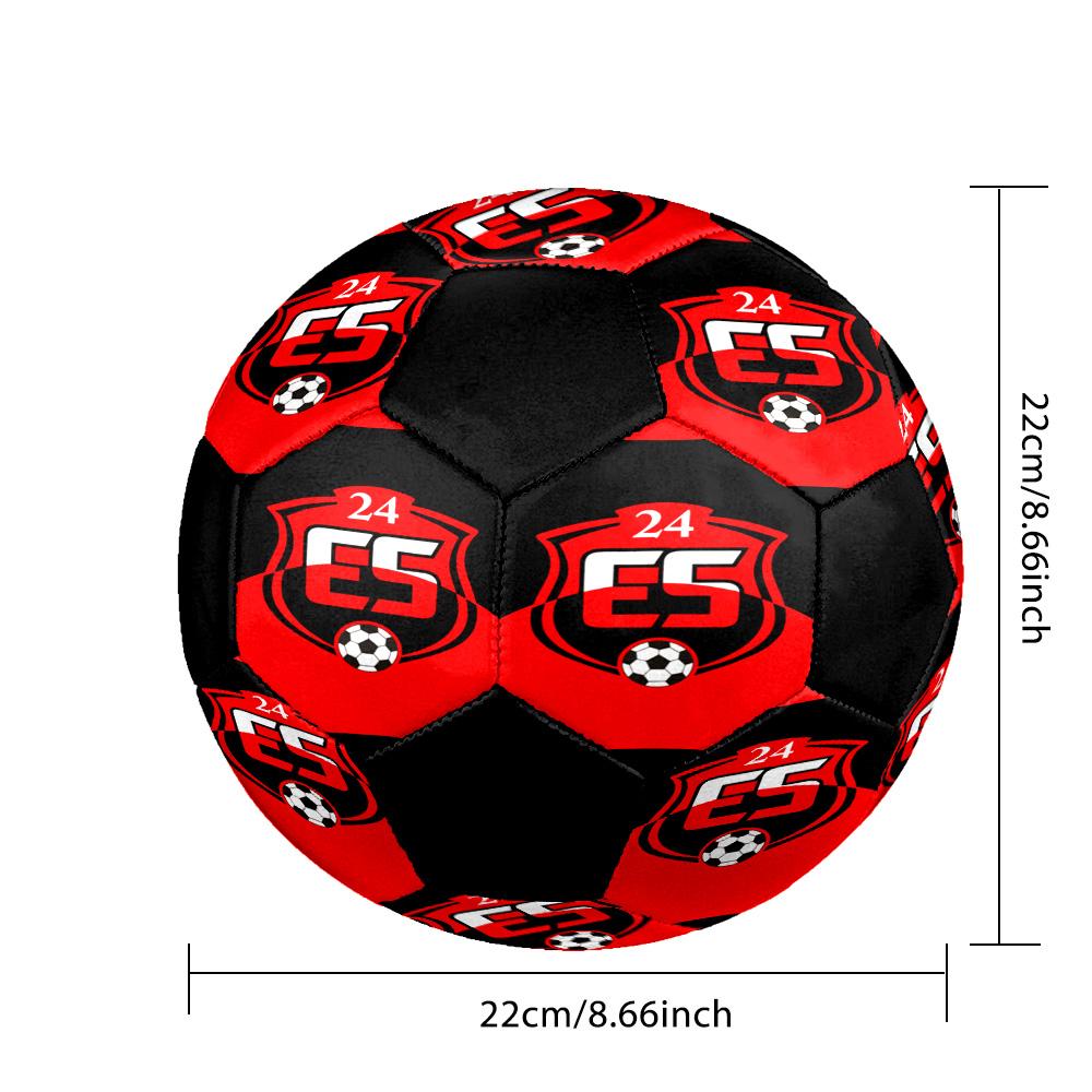 24 Erzincanspor Indoor Soccer Ball Colorful All Ages Size 5 Machine Stitched PVC Competition Ready Durable High-Bounce