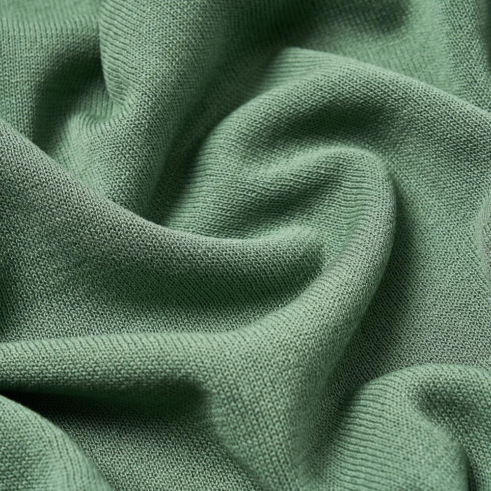 VERNO Linen Like Button Polo Knit See Green