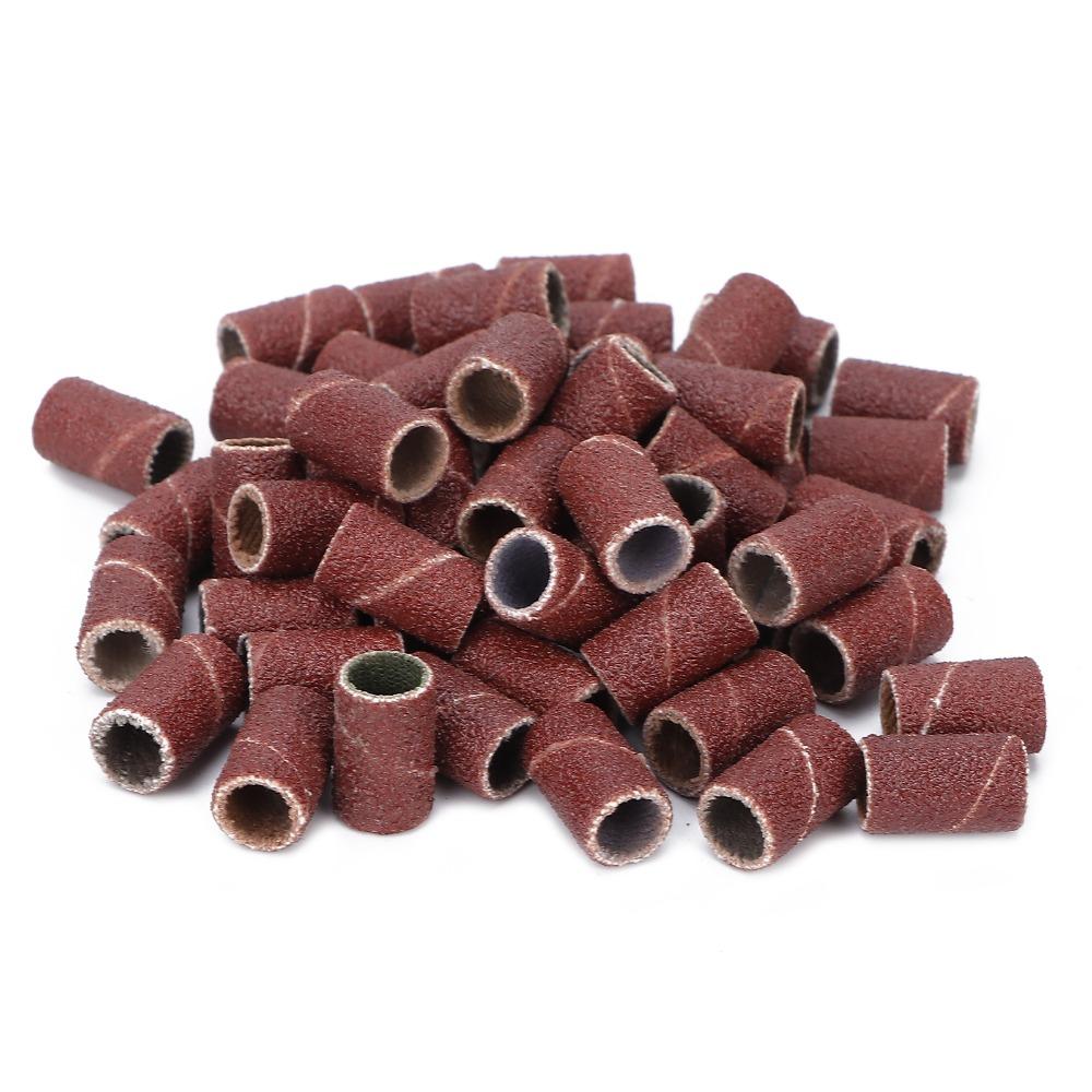 210pcs Replaceable Sanding Bands Electric File Compatible Manicure Sanding Bands  For Gel Manicures
