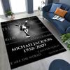 Fashion MJ Michael Jackson King of Pop Art Rug for Bedroom Living Room Sofa Home Doormat Decor, Large Kids Non-slip Floor Mat