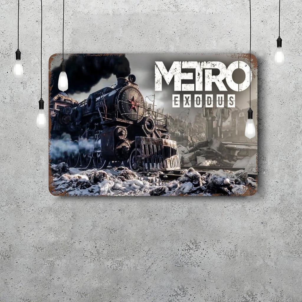 Metro Exodus Plaques Métalliques décoration murale Vieilles Plaques en Fer Blanc Capitaine Affiche Métallique Décor pour Bar Pub Club Décoration Murale