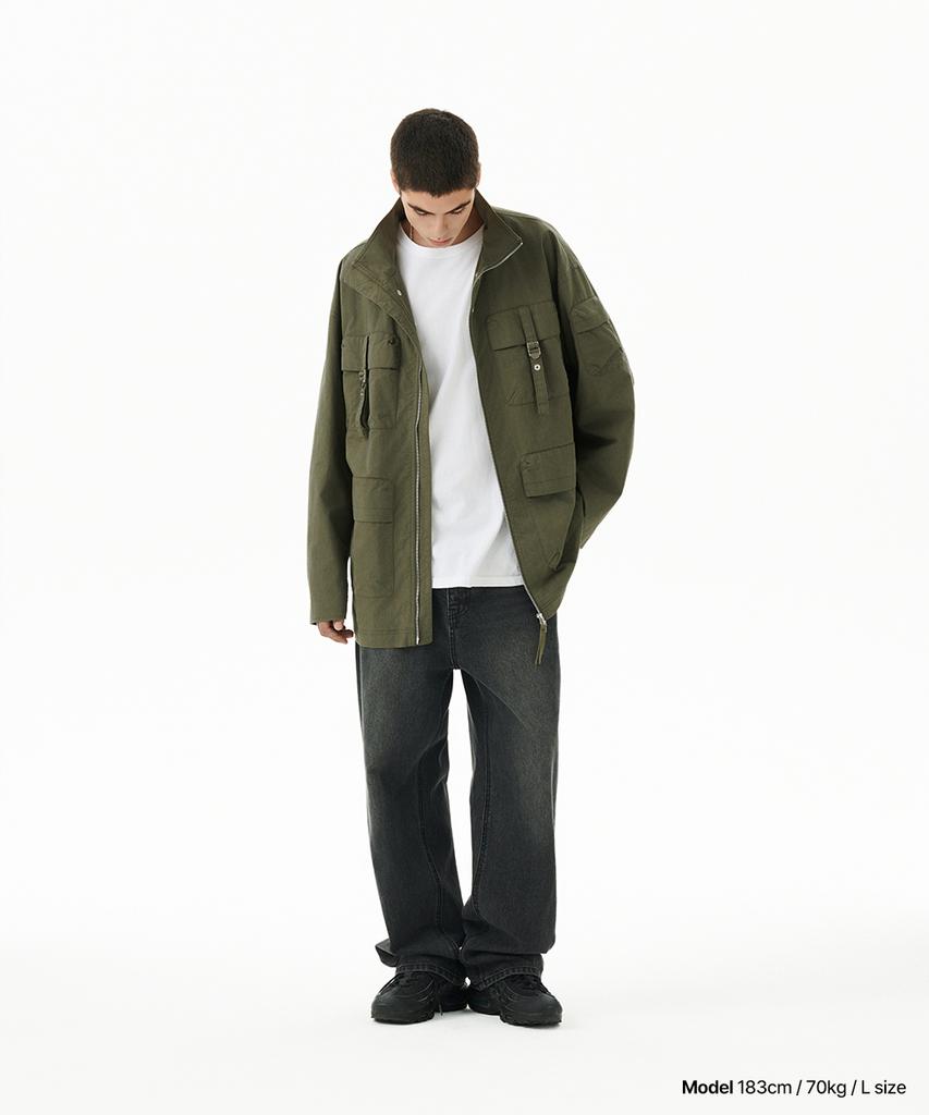 Mahagrid Washed Field Jacket Khaki(Mg2Ffmb930A)