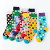 Women Men Christmas Funny Casual Polka Dot Cotton Socks Middle Tube Socks Couple Socks Long Sock