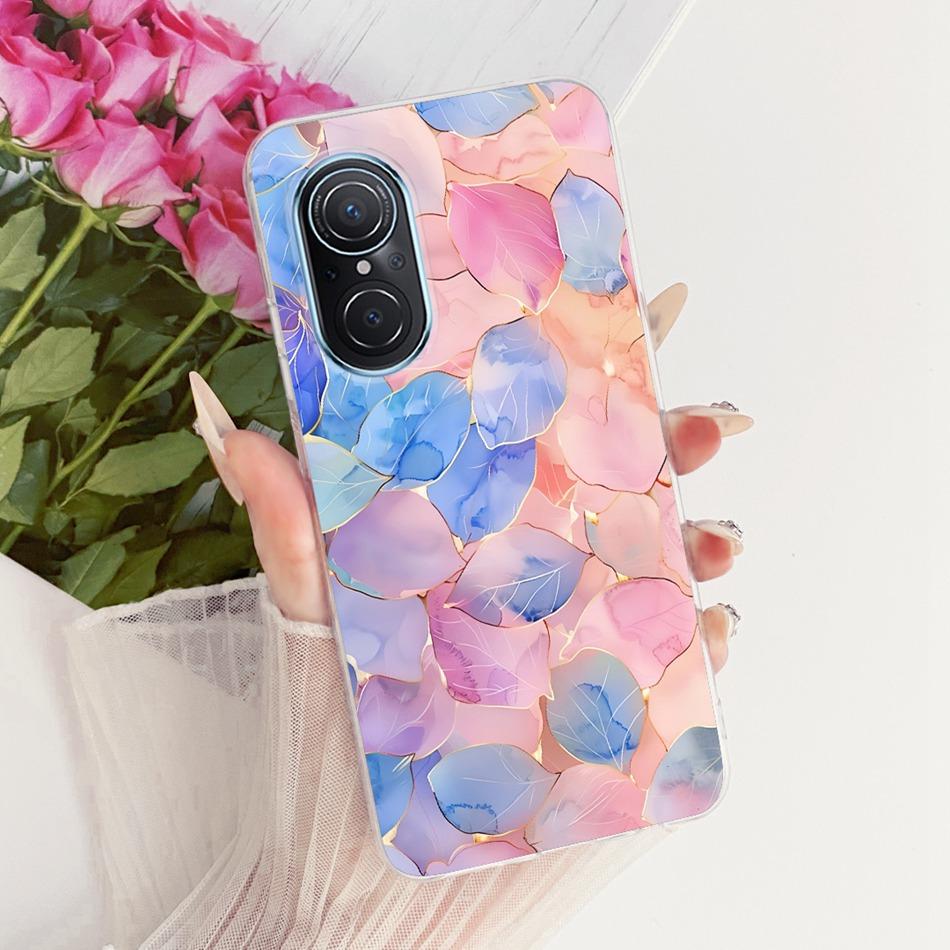 For Huawei Nova 9 SE Nova9 Cute Flower Butterfly Cat Painted Case For Huawei Nova 9 9SE Soft Silicone TPU Phone Cases