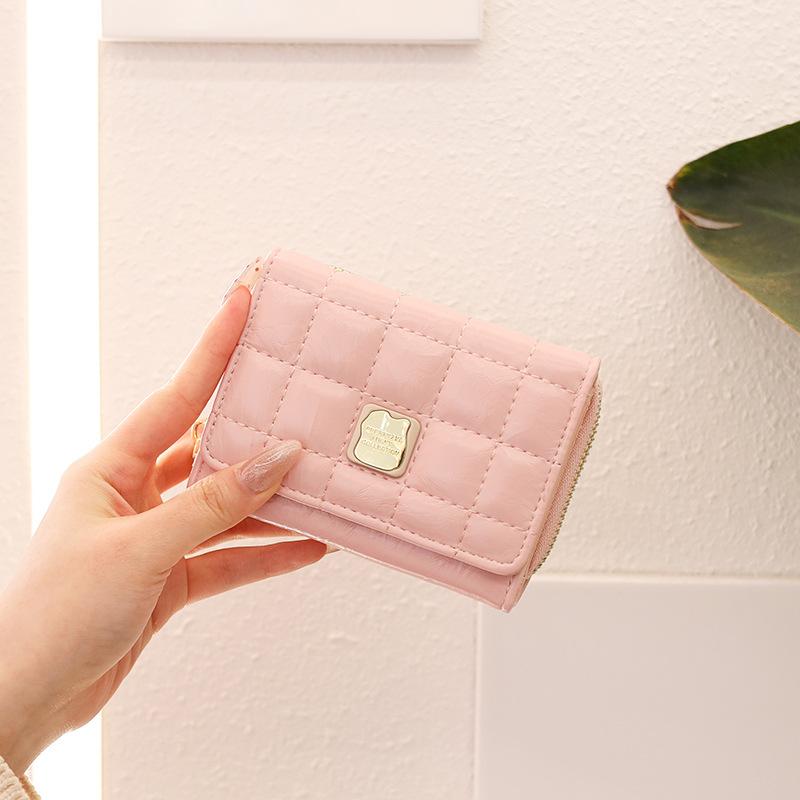 Geldbörse Damen Kurz PU Klein Frisch Faltbar Damen Handtasche