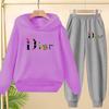 Children Commodity Hoodie Colored Letters Sports Pullover3-12Yrs Coat Sweatshirt+Pants 2P Boys Girls Toddler Clothes Leisure Set