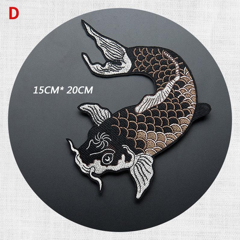 

Китайський стиль Кальмари Кой риби літературний патч вишивка прикраса високого класу вишукана колекція заліза на патчі значок медаль