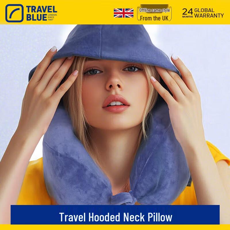 Memory Foam Hooded Travel Neck Pillow