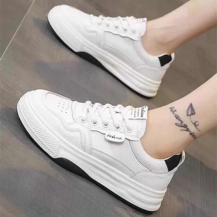 Flat white shoes women's versatile niche board shoes new spring high casual sports shoes