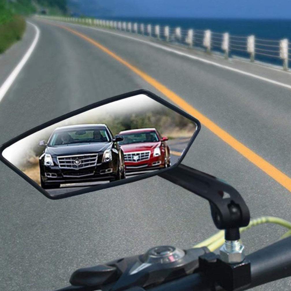VORCOOL Motorcycle Mirror, Rearview Mirror, Left and Right Set, 0.4 Inches (10 Mm), 0.3