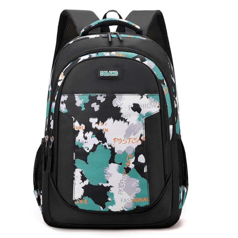 Crossborder Style Oxford Fabric Student Backpack With Breathable Straps For Middle School And High School Use