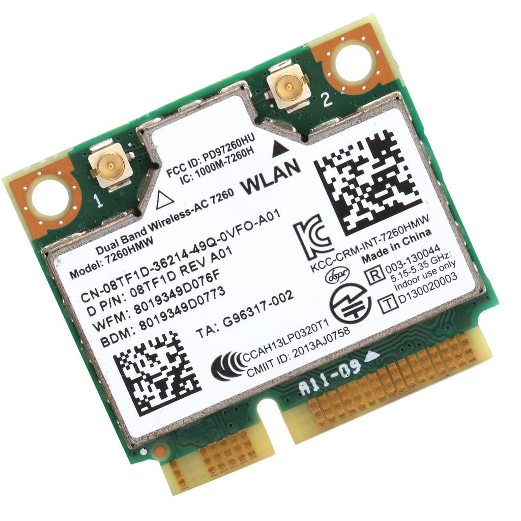 Mini PCIE Wireless Wifi Karte Dualband BT 4.0 Netzwerkmodul für Intel 7260 ac Dell 7260HMW