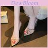 Summer High Heel Sandals For Women With Pu Upper And Rubber Sole For Office And Casual Wear