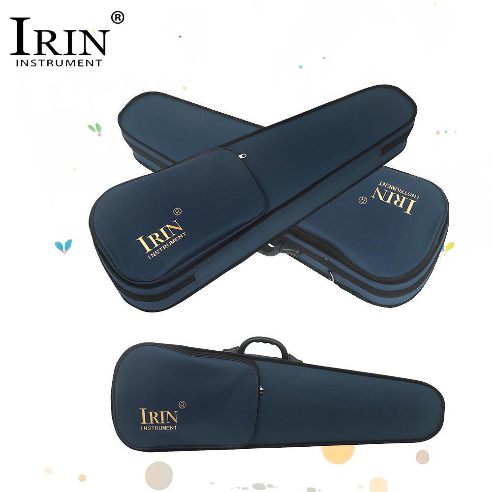 IRIN New Violin Box Oxford Cloth Bag with Blue Band Hygrometer, Triangle Violin Case Contain Stress Resistance|High End Handle