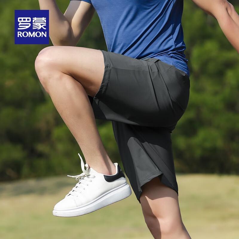 Luomeng Men's Ice Silk Stretchy UPF50+ Straight-Leg Casual Pants