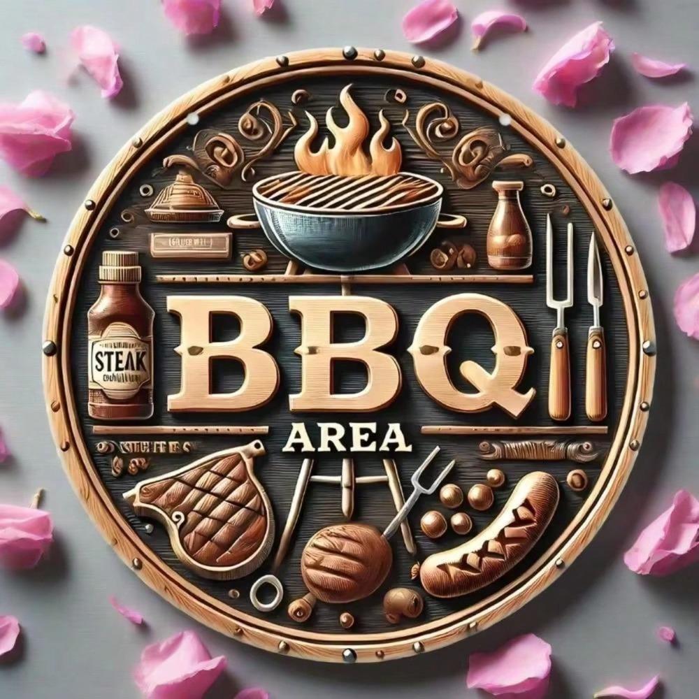 Decorazione Artistica in Metallo Vintage Segno in Ferro Arrugginito Cucina Esterna Griglia BBQ Bar Regali