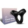 USK-C11 Silicone Triple Ring Men's Scrotum Restraint Crystal Sun Ring