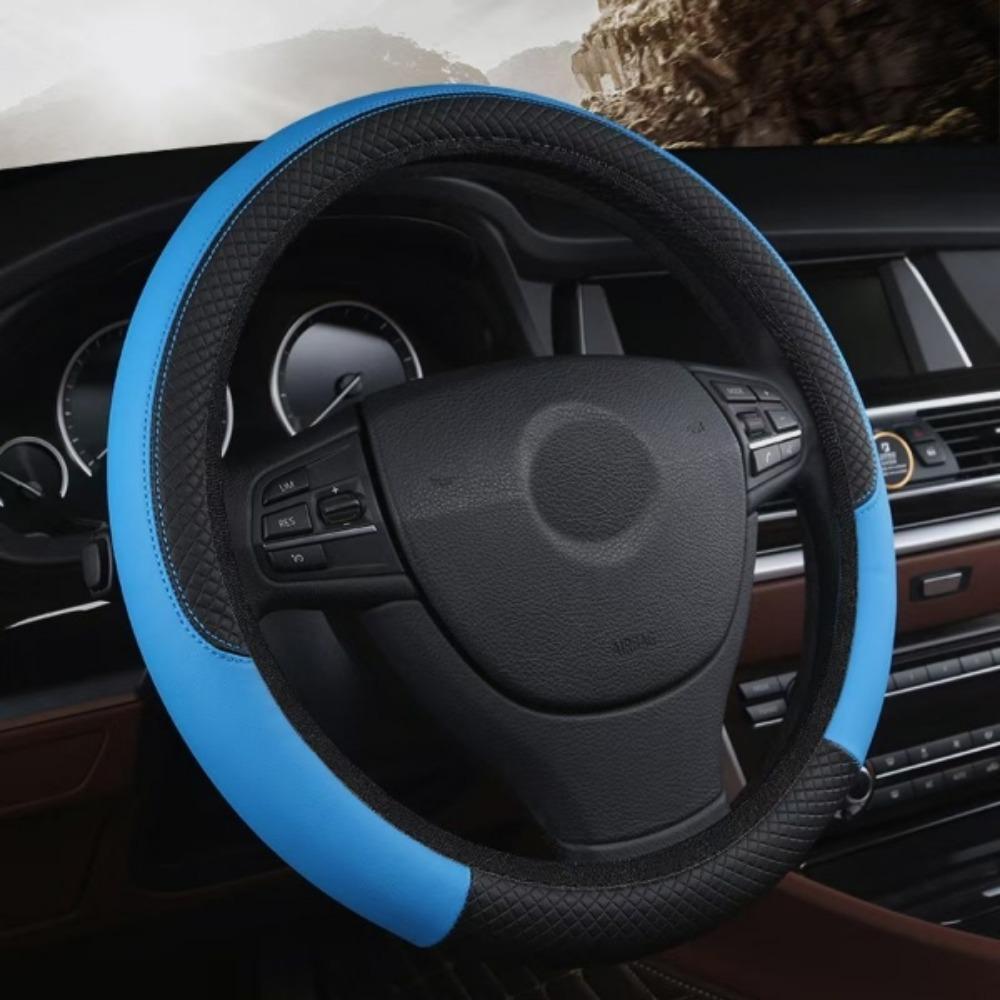 PU Leather Steering Wheel Cover Anti Slip Steering Cover Car Interior Decoration