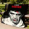 1pc Scarface Outdoor Flannel Blanket for Girls Soft, Lightweight Throw Perfect for Camping, and Gifting, Digital