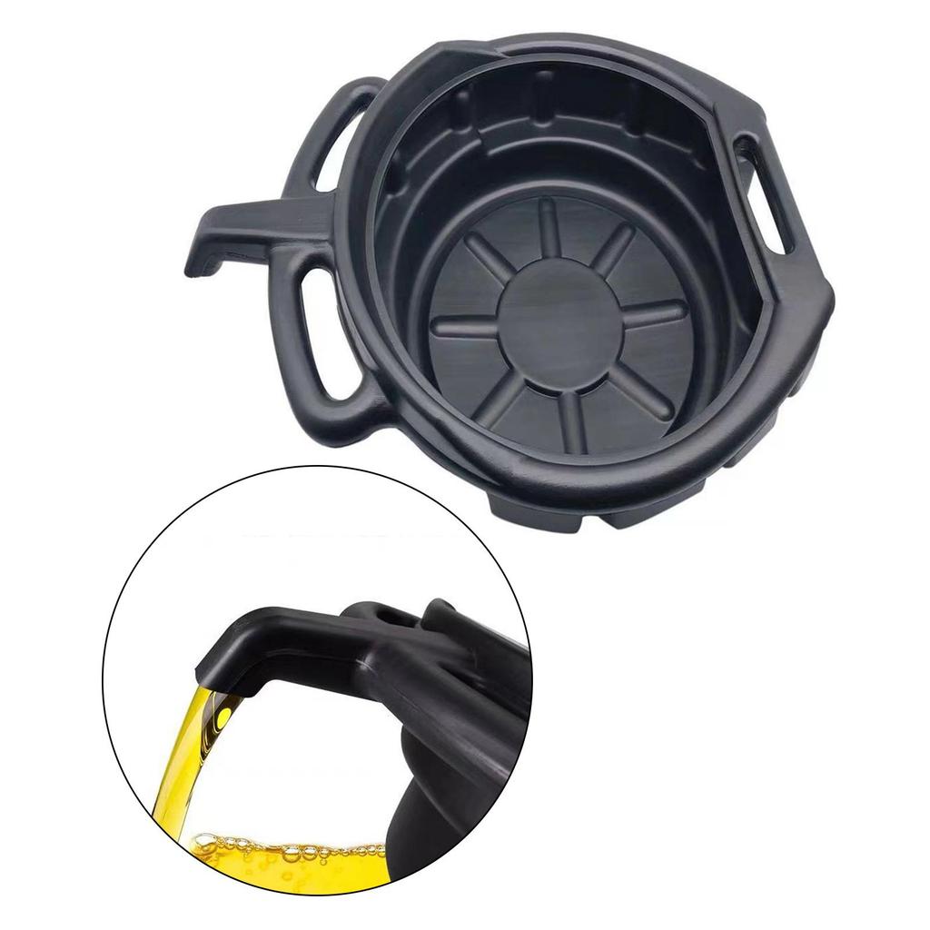 Oil Drain Can Fluted Collect Pan Leak Waste Engine Oil Collector Oil Trip Tray Garage Tool for Garage Tool Car Fuel Fluid