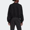 Adidas Sport Lifestyle Series Striped Logo Short Casual Pullover Sweatshirt Women sweatshirt Black FI6721
