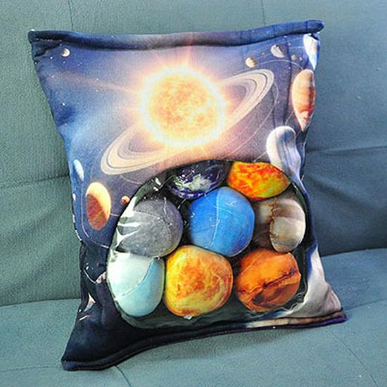 Space Galaxy Nine Planets Plush Pillow Cushion - Fun Starry Sky Pendant Gift for School Activities 45*35CM