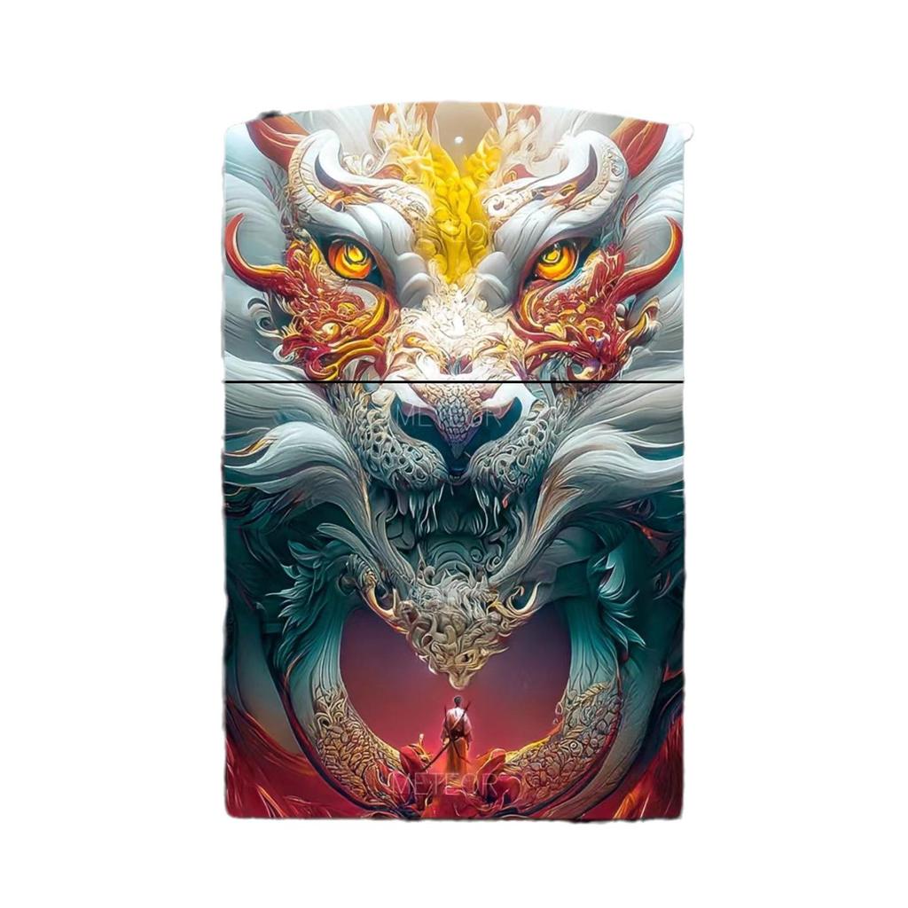 Azure Dragon, White Tiger, Vermilion Bird & Black Tortoise Kerosene Lighter – Creative Design for Douyin