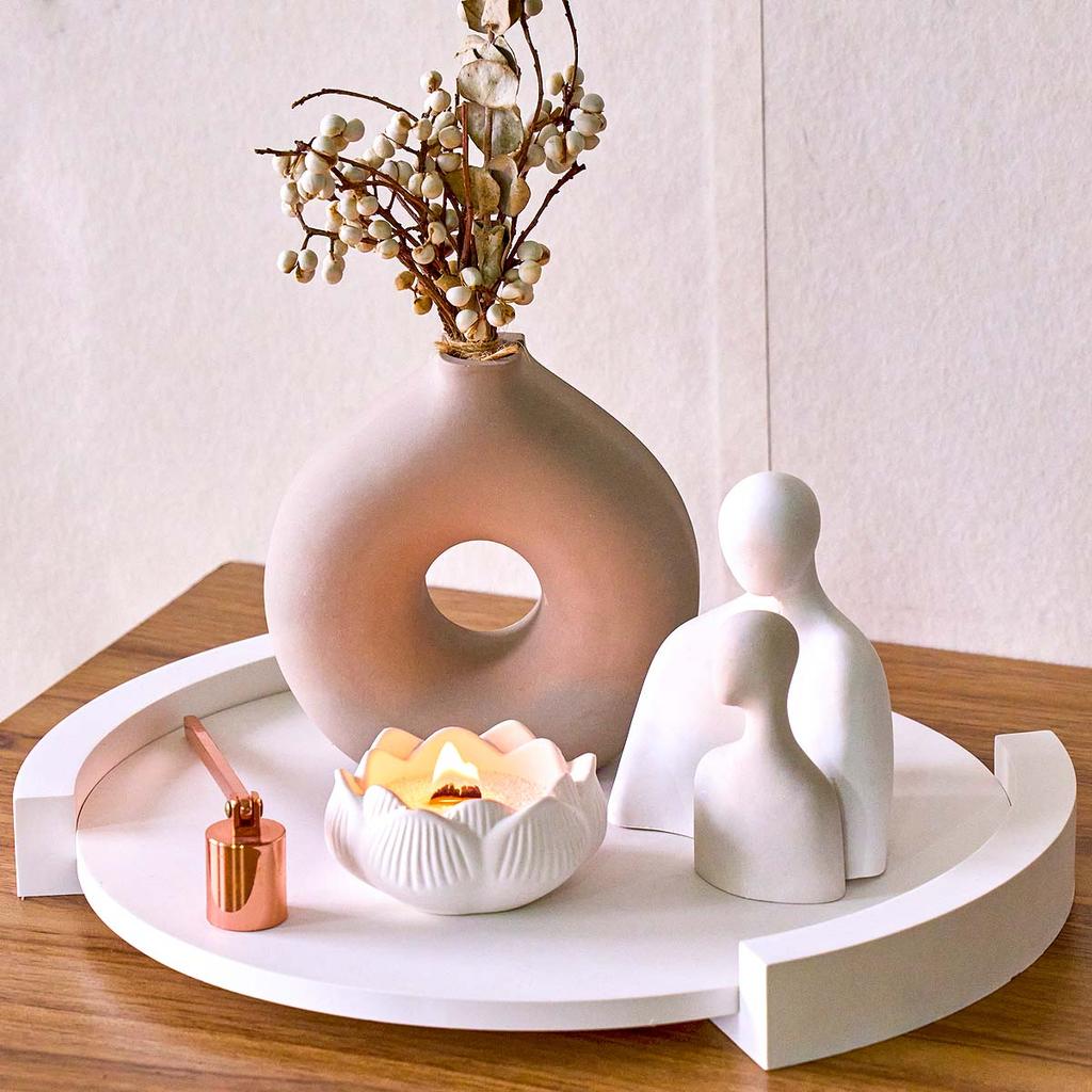 Large Round Storage Tray Silicone Mold DIY Handmade Split-Type Jewelry Display Plate Gypsum Resin Casting Mould Cement Home Deco