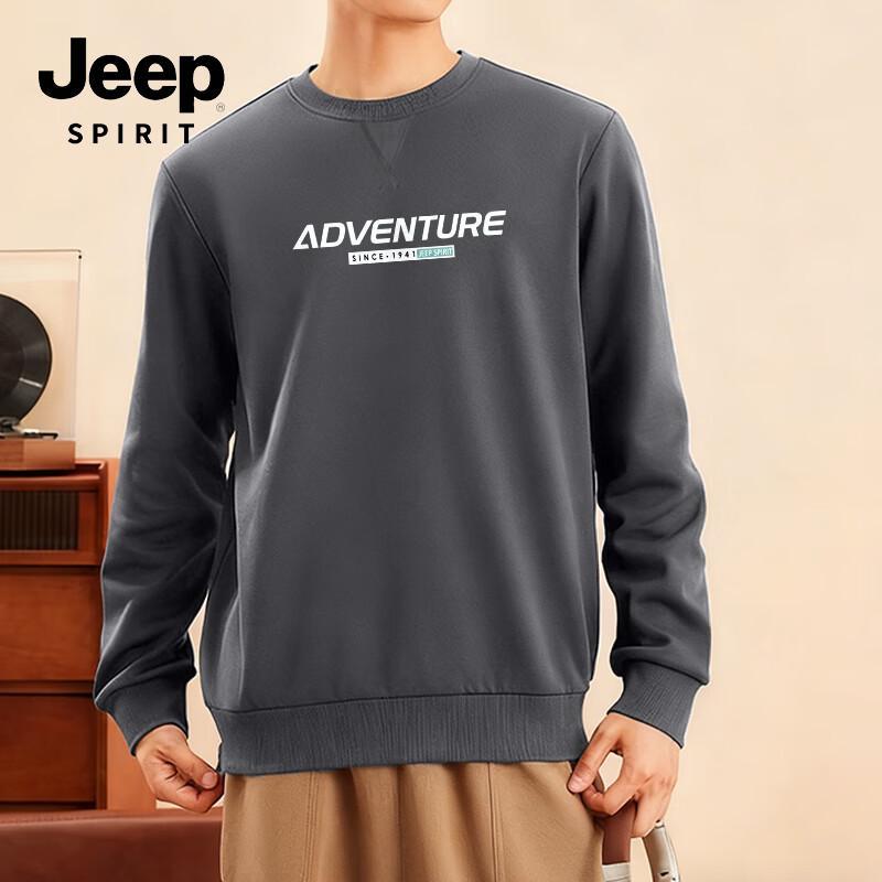 

JEEP SPIRIT Men s Fleece Lined Round Neck Sweatshirt 3XL