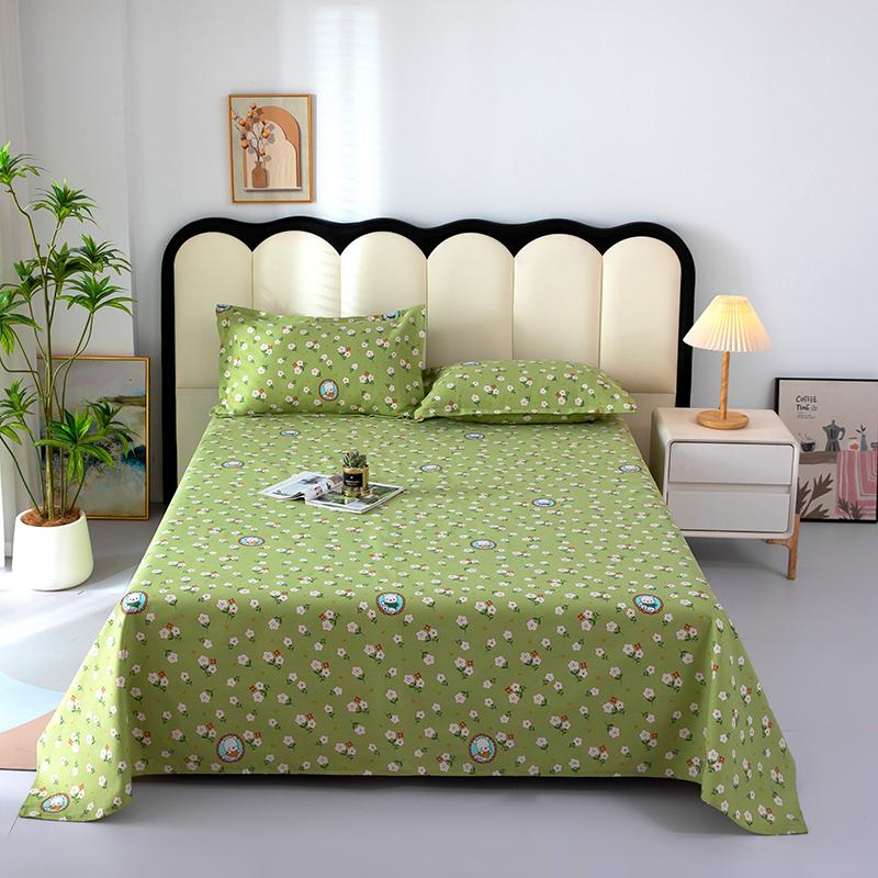 1pc Cotton Thick Bed Sheet Flower Series Double Top King Sheets for Girls Boys Kids Single Queen King Size Bed Linen