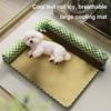 Dog Cooling Mat Summer Cat Bed with Neck Support Pillows Cool Sleeping Mat with Removable Washable Cover for Cats Puppies Small Dogs