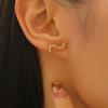Stainless Steel Centipede Studs Earrings Vintage Geometric Personality for Women Men Ear Bone Nails Jewelry Gift