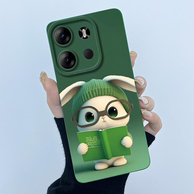 For Tecno Spark Go 2023 Pop 7 Pro BF7 Infinix Smart 7 Plus Smart7 HD Case Lovely Cartoon Cat Liquid Silicone Soft TPU Back Cover