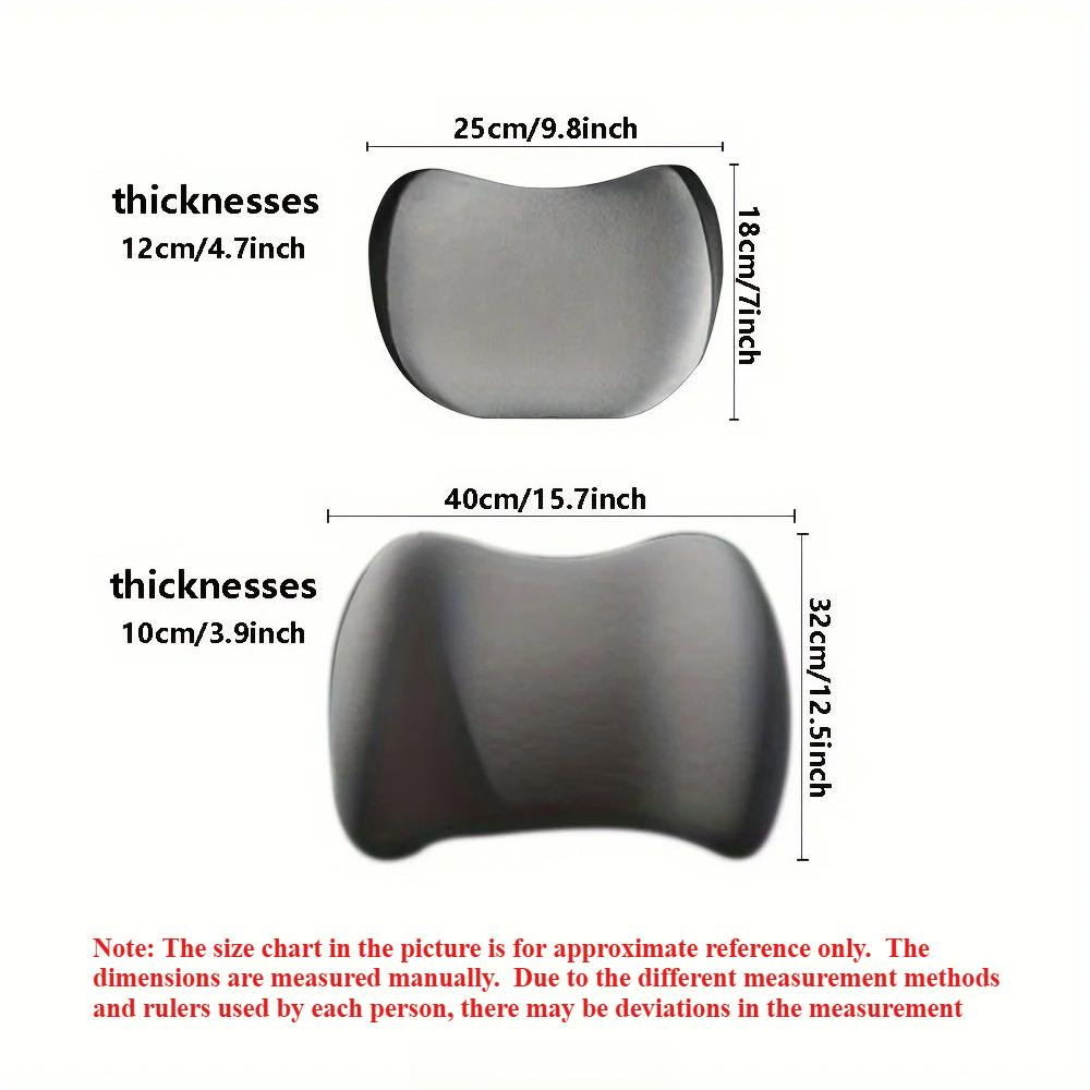 Supporto lombare per poggiatesta dell'auto in memory foam Supporto lombare vertebrale Cuscino per collo per auto Cuscino per schiena Accessori interni per auto da ufficio