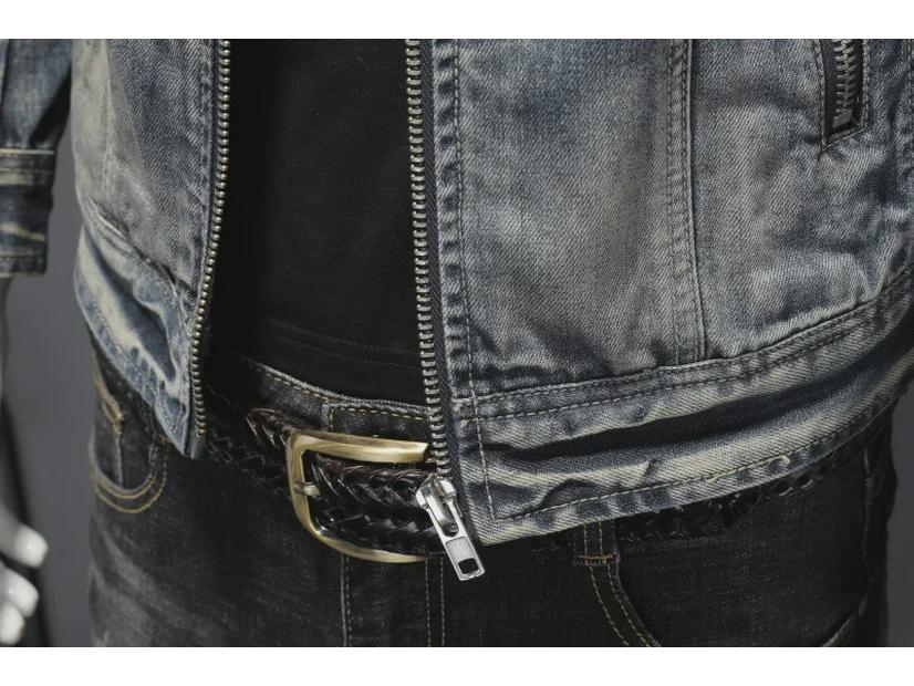 Marvel Venom Herren Retro Stehkragen Jeansjacke - Lässiger europäischer/amerikanischer Stil, Große Größe, Ideal zum Radfahren/Motorradfahren