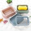 1PC Soap Holder Double-layer Bathroom Accessories Plastic Shower Soap Dish Non-slip Draining Tool Drainage Soap Box