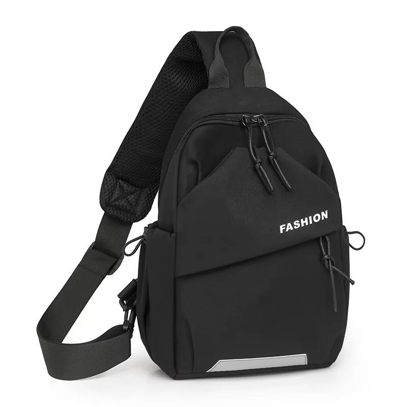 Fashi Nyl Messenger Bag, Unisex Brusttasche, Verstellbarer Schultergurt, Reißverschluss, Geeignet für Outdoor, Sport, Pendeln