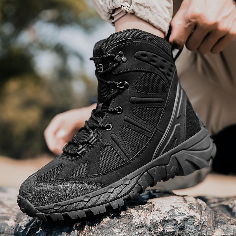 Fashion New Tactical Boots Outdoor Camping Military Style Men's Spring Summer Season Hiking Shoes Comfortable Breathable Sports Gear