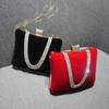 New Fashion Velvet Bag Banquet Bag Party Bag One Shoulder Oblique Span Women's Bag Diamond Dress Bag Dinner Party