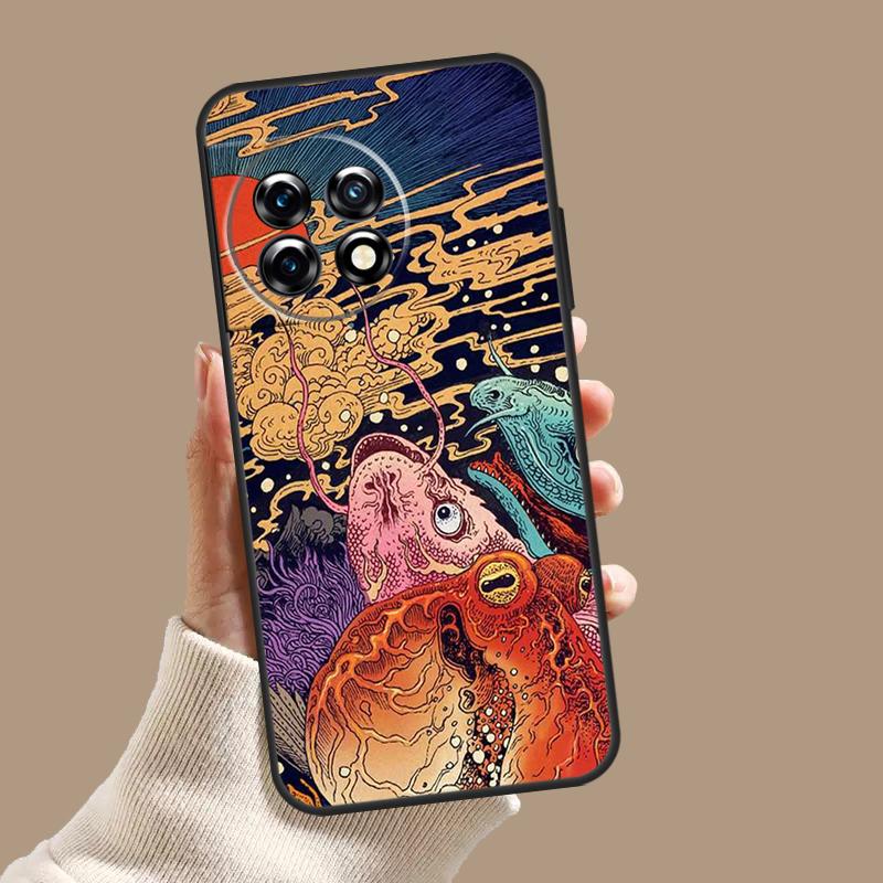 Japanese Style Art Japan Case For OnePlus 11 12 9 10 Pro 10R 12R 8T 10T OnePlus Nord N30 N20 N10 CE 3 2 Lite Cover