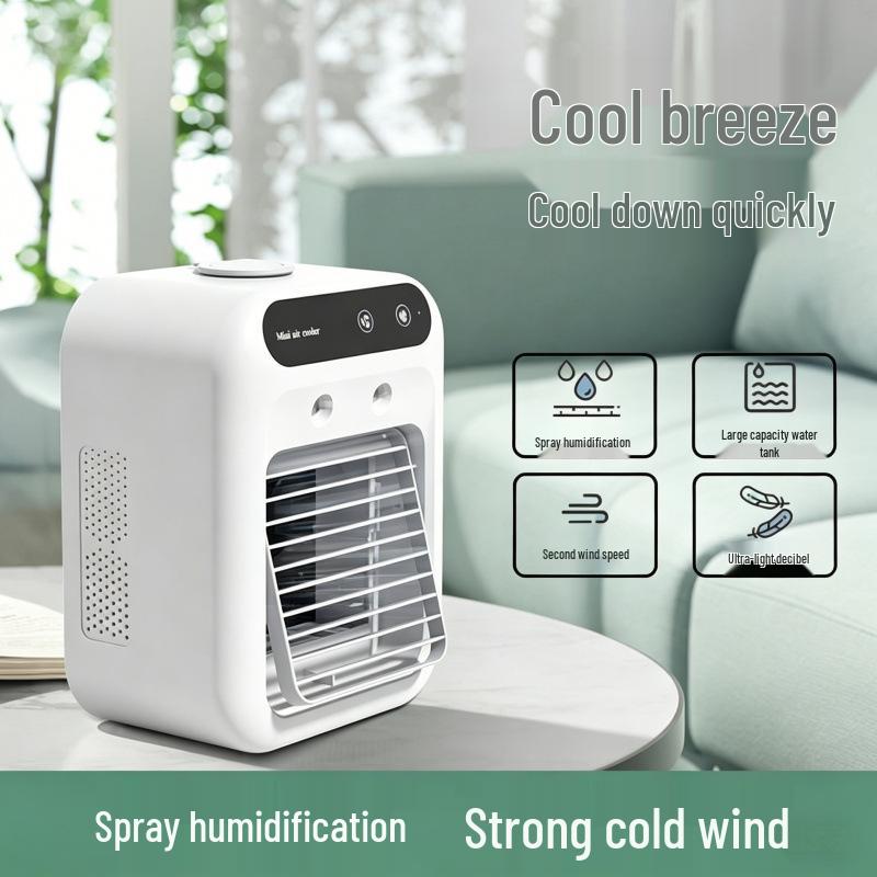 Portable Desktop Air Cooler & Humidifying Fan for Dorms