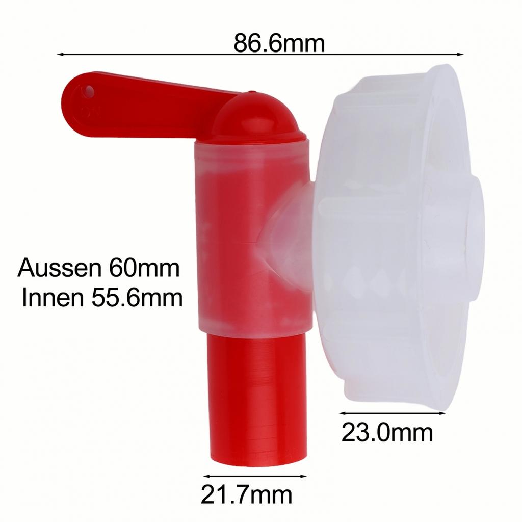 User Friendly DN61 61mm Plastic Faucet in Red and White for Garden Use