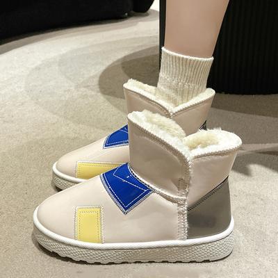 Herbst- und Winter Dicke Samt Baumwollschuhe Schneestiefel für Damen