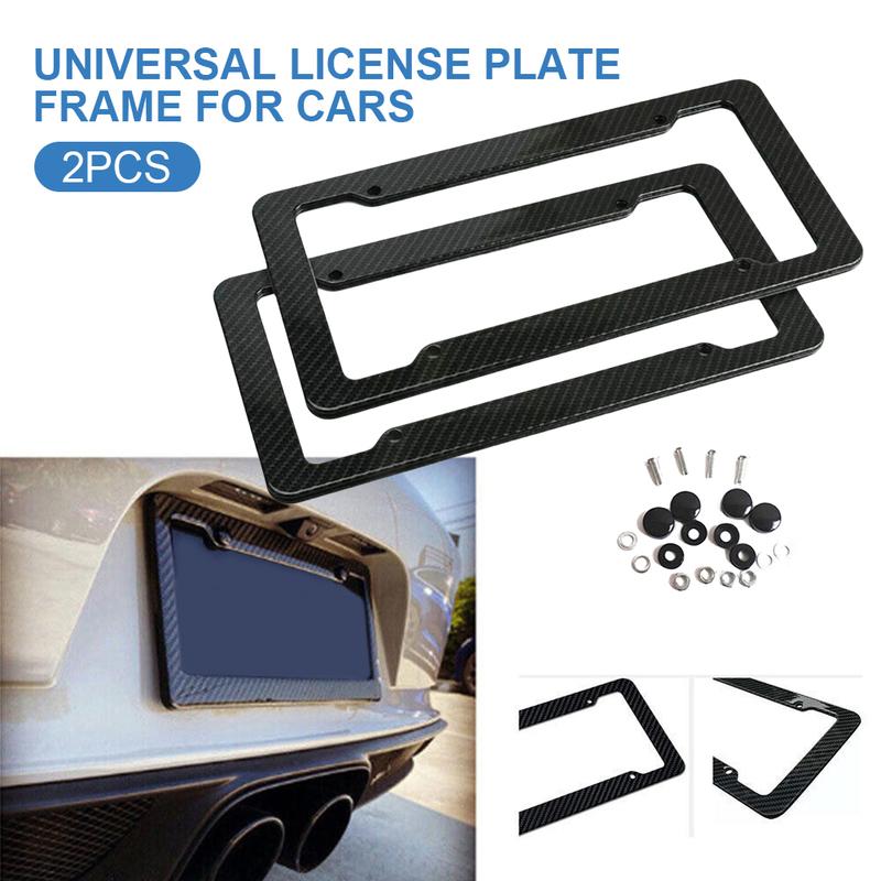 Car License Plate Frame Holder Black Car License Plate Frame Label License Plate Label Cover Universal Auto Parts