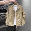Mu Xi Summer Men's Trendy Solid Color Stand Collar Jacket - Handsome Casual Outerwear