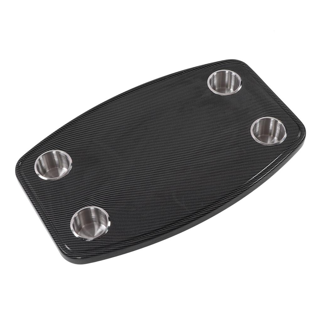 RV Removable Table Carbon Fibre Style 600x380x30mm with 4 Cup Holders for Yacht Caravan Camper