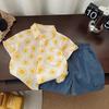 Boys Short Sleeve Shirt Summer Lightweight Cute Top for Toddlers and Kids